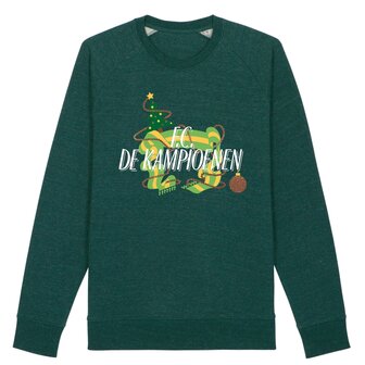 F.C. De Kampioenen - Heather Snow Glazed Green &quot;Logo&quot; Kerst Sweater