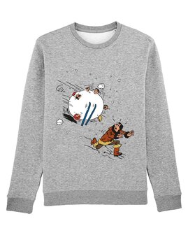 F.C. De Kampioenen - Heather Grey &quot;Sneeuwbal&quot; Kerst Sweater