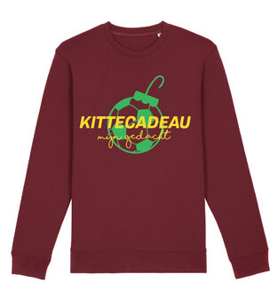 F.C. De Kampioenen - Burgundy &quot;Kittecadeau&quot; Kerst Sweater