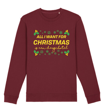 F.C. De Kampioenen - Burgundy "Dagschotel" Kerst Sweater