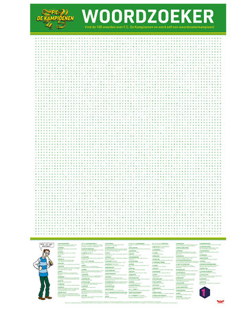 FC De Kampioenen - XL Spelposter Woordzoeker