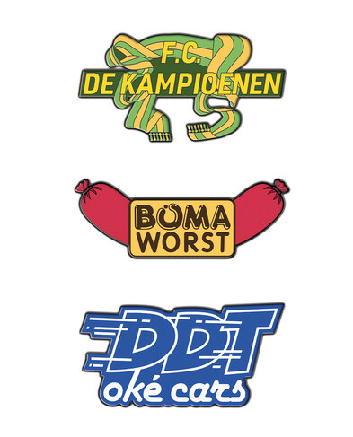 F.C. De Kampioenen  - Pin set 'Personage' + 'Logo'